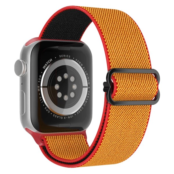 Scrunchie -rem för Apple Watch Band 44mm 40mm 38mm 42mm 49mm Elastiskt nylon IWatch Series Ultra 7 8 9 Se 3 6 45mm 41mm 20 Black yellow red 38mm 40mm 41mm
