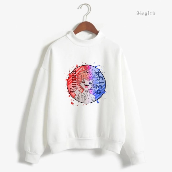 The Promised Neverland Hoodie Herr Harajuku Mode Streetwear Emma Norman Ray Kawaii Cartoon Graphic Sweatshirt Unisex Man 30950 XL