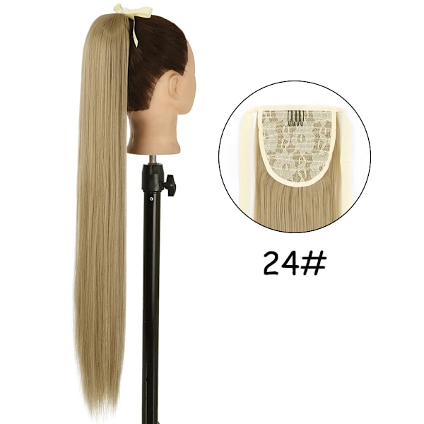 34 Inches Syntetiska Ponytail Hår Förlängning Clip I Falska Peruk Hårpiece Blond Omslag Runt Pigtail Lång Smink Overhead Pony Tail 24 34inches 85cm