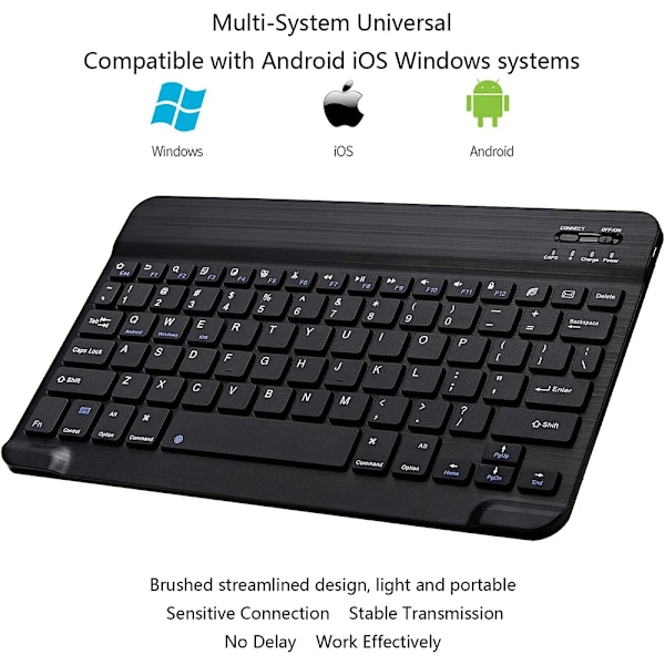 Mini Trådlös Tangentbord Bluetooth Tangentbord Uppladdningsbara Spanien Ryska Tangentbord För Ios Android Windows 10 Tum För Telefontablett Pink English