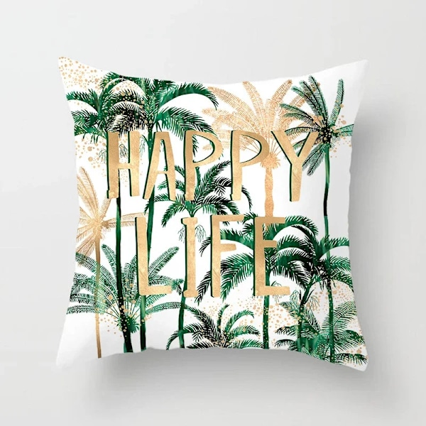 Trooppinen Lehti Kaktus Monstera Tyynynpäällinen 45*45Cm Polyesteri Heitä Tyynyt Sohva Koti Sisustus Dekoraatio Koristeellinen Tyyny Kenttä 2BZ-40506-156 50x50cm