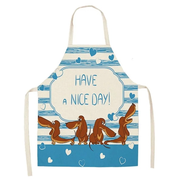 Söt Hund Pug Mönster Skriv Ut Kök Förkläden Unisex Middag Fest Matlagning Bib Rolig Pinafore Rengöring Förklädnad 55X68cm style 2 55x68cm