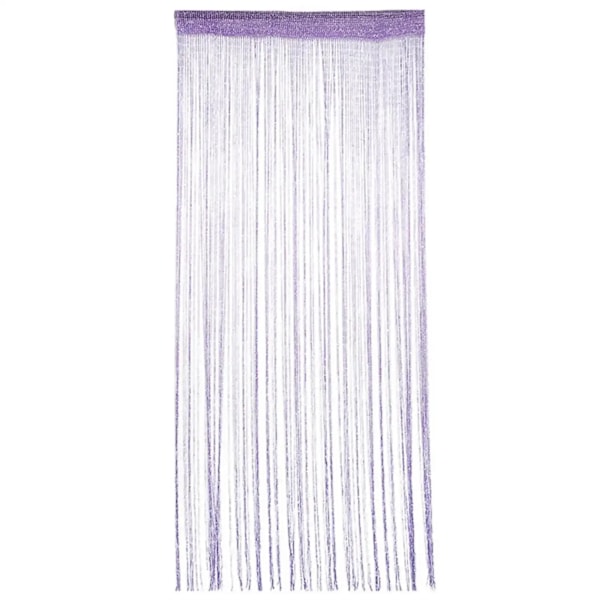 Klar Lagrad Silver Linje Sträng Gardin Mode Valance Vardagsrum Divider Bröllop Diy Hem Dekorationhot Sälj PURPLE W100 x H200 cm