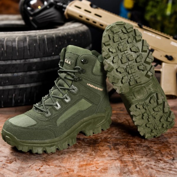 Taktiska utomhus vandringskängor Militärstövlar Herrstövlar Special Force Desert Combat Army Boots Ankelskor Herrsneakers green 40