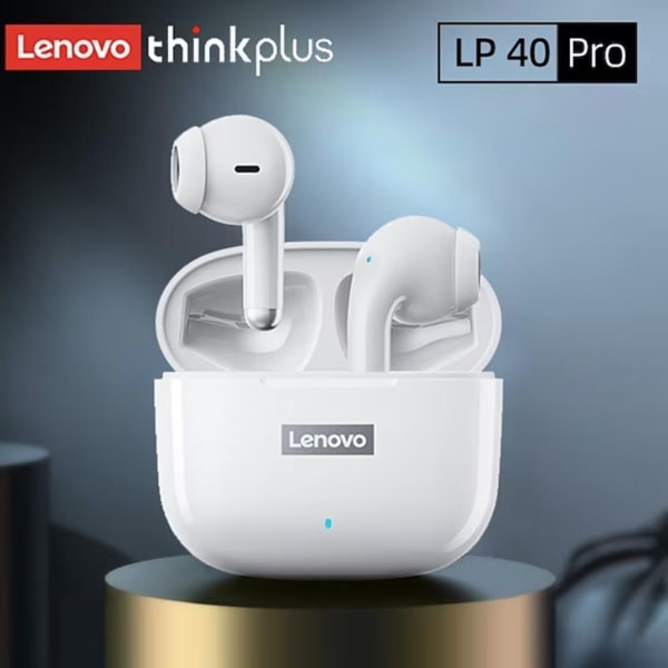 LENOVO Thinkplus LivePods LP40 Pro TWS Bluetooth Trådlösa Hörlurar vit white
