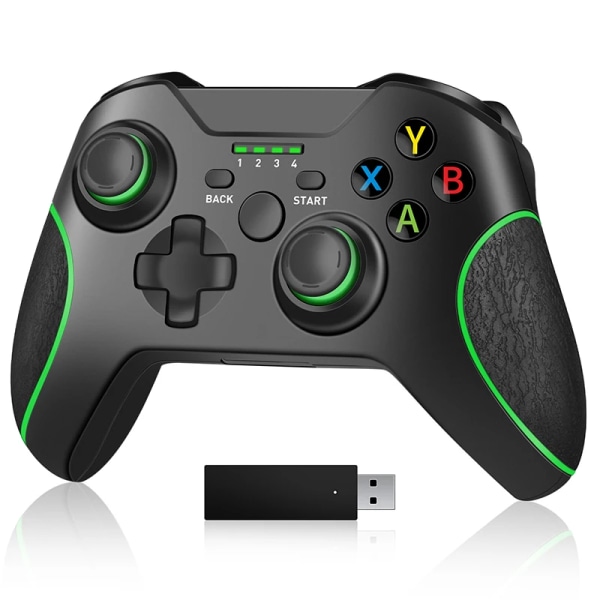 2,4G trådlös gamepad för Xbox One Slim/X-konsol för PS3 Controle PC Game Controller Joypad för Android-telefon/Steam-joystick Black
