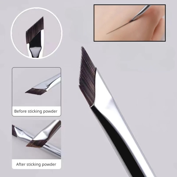 Uppgradera Blade Eyeliner Brush Ultra Tunn Fin Vinkel Platt Ögonbrynsborste Under ögonen Placera Sminkborste Exakt detaljborste 1Pc Big