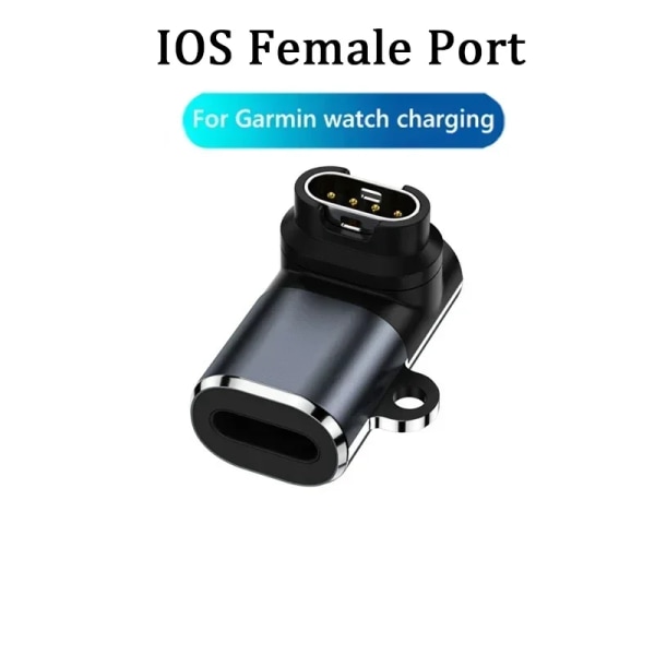 För Garmin Watch USB C/Micro/IOS Laddare Adapter Laddningskabel Converter för Garmin Fenix ​​7X 7S Forerunner 955 965 Vivoactive 4 IOS-Style 3 For Garmin Watch