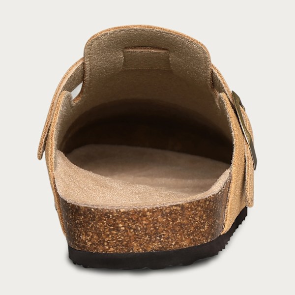 Shevalues Cork Suede Clogs til kvinder Cork Tomp Sommer Cork Sandaler Mode Strand Slides Classic Muler Mænd Clogs Baotou Sho Er PU-Black 43