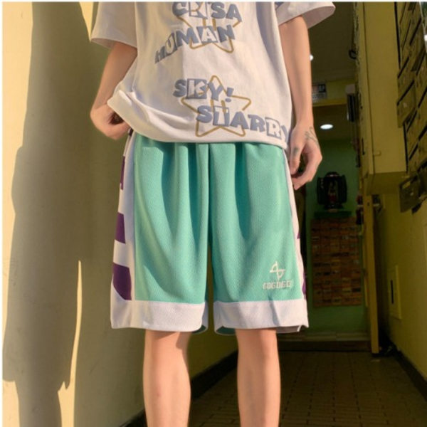 Sport Shorts Mænd Sommer Slid Tynde Basketball Bukser Casual Femte Bukser Trendy Løs Køre Store Trunker Tren Ndy Pink XL