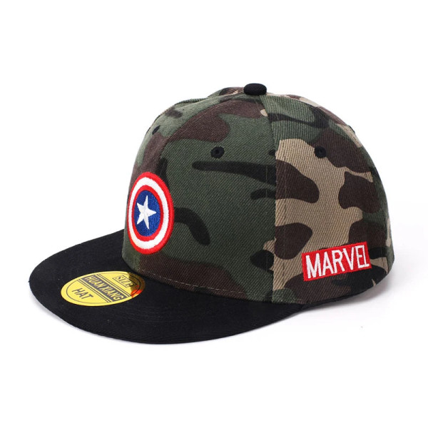 2023 Spiderman Cartoon Baby Hat Barn Baseball Cap Pojke Tjej Marvel Kepsar Snapback Hip Hop Barn Cap för toddler Justerbar 2-8Y black captain