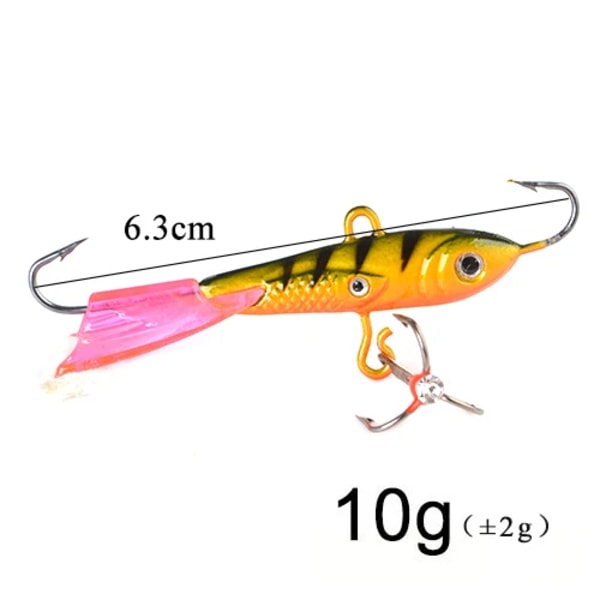 FISH KING 10g 20g Isfiskebete Balanserare 3D Ögon Metalljigg Is Hård Konstgjord Bete Sjunkande Minnow Swimbait Wobblers Gädda 10g-009