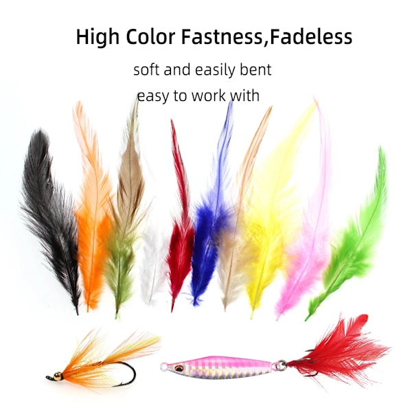 50 STK/Pakke Farvede Hanekam Hackle Fluer Bindende Hanekam Schlappen Fjer til Ørred Laks Bas Havvand Streamer Fluer 50PCS Pack Rose