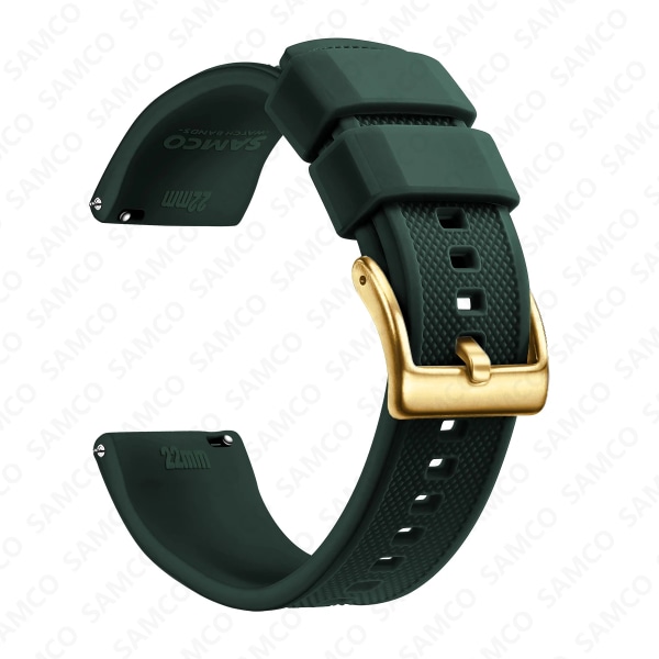 Premium silikon watch Quick Release gummi watch 18 mm 20 mm 22 mm watch Byte av watch British Green 3