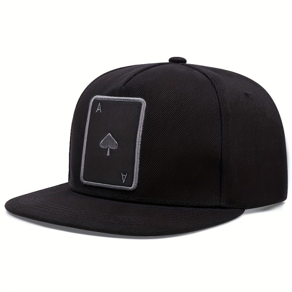 2st Trendiga Poker Snapback-hattar Unisex Hip Hop cap Lättvikts justerbara solhattar för kvinnor och män K White