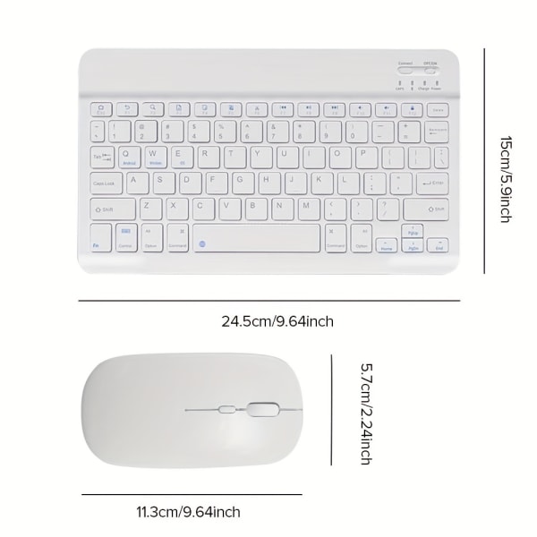 Trådlöst tangentbord och set, miniportabel, tyst tangentbordsladdning, lämplig för iPad, surfplatta, bärbar dator, kontorsdatortangentbord Green
