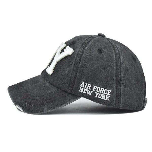 Cap Snapback-hatt Solhatt Vår Höst cap Cap NY bokstav Cap Hip Hop-monterad cap Hattar För män Kvinnor Grey Adjustable