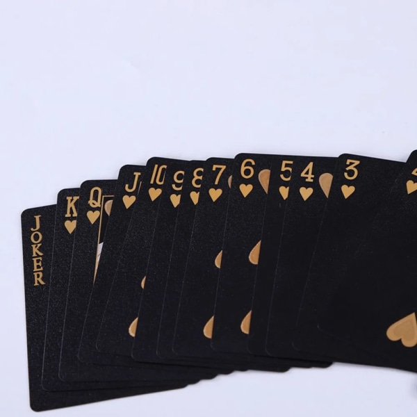 Tarot Lyx 100% Plast Casino Spelkort Färgtryck Svart Pokerkort Brädspel A