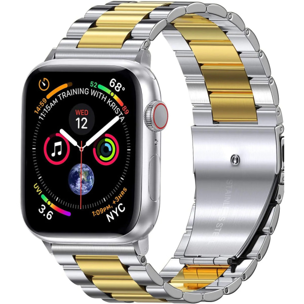 Metallrem För Apple Watch Ultra 49mm 8 7 45mm 41mm rostfritt stål smart watch armband För iwatch 6 5 4 3 SE 44mm 42mm 40mm Silver gold iWatch Ultra 49mm