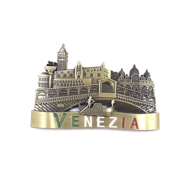 Shanghai Venezia Italia Dubai Burj Khalifa San Francisco Golden Gate Bridge Österrike London Istanbul Paris Souvenir Kylskåpsmagnet O