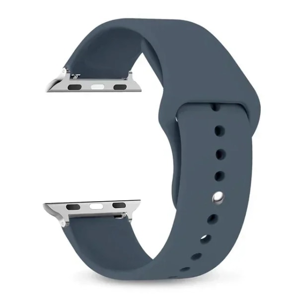 Silikonrem för Apple Watch -band 40 mm 44 mm 49 mm 45 mm 41 mm 38 mm 42 mm bältesarmband iWatch-serien 9 8 7 6 5 3 SE ultra 2 band 89 rock blue 38 40 41 mm S-M