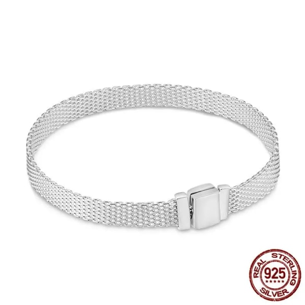 925 Silver Hjärta Ormkedja Armband för Kvinnor Oändlig Knuta Fjäril Oändlighet Spänne Femme Armband Bangles Lyx Smycken PTB013 20cm