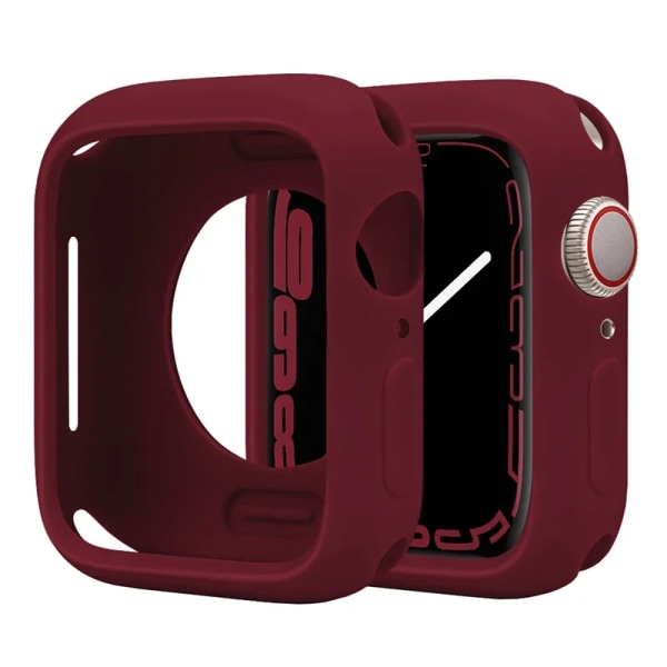 Candy Soft Case för Apple Watch Cover 9 8 7 6 Se 5 45mm 42mm 38 Skydd Iwatch Serie 44mm 40mm 41mm Bumper för kvinnor 13 wine red Series456 SE 40MM