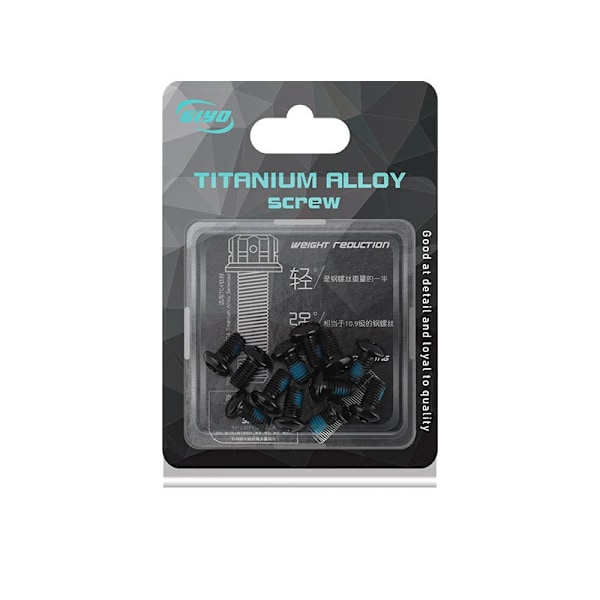 12 stk./sæt Cykel Skivebremse Rotor Bolt T25 Torx M5*10 Rustfrit Stål Fastgørelsesskrue Skivebremse MTB Cykling Tilbehør Dele Værktøj black