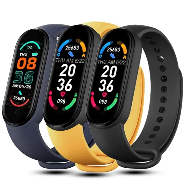 Watch för Xiaomi Mi Band 7 6 5 4 3 Armband Silikonarmband Handledsremmar MiBand 3/4 band5 band6 Smartwatch Tillbehör Blue 14 Mi band 5 6 7