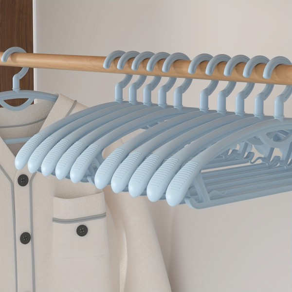 5 st förtjockad hängare för kappa Klänning Scarfskjorta, organizer , plasthängare för torkning av kläder Blue