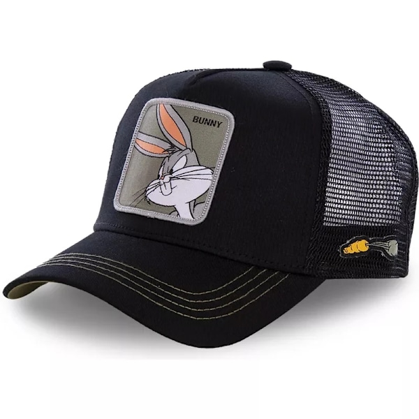 Anime-sarjakuva Snapback-lippis, korkealaatuinen, puuvillaa, miehille ja naisille, hip hop -isän verkkopäähine, rekkapäähine, toimitus suoraan toimittajalta BUGS RED 55cm-60cm