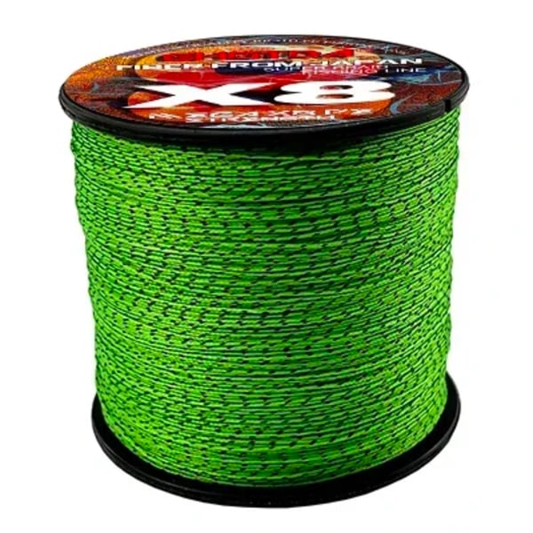 Super 8 Strands Vinter Isfiske Linje 500m PE Flätad Saltvatten Havsfiske 8.2-35.8KG Stark Resistent Väver 0.14mm-0.50mm Speckle Grass Green 0.32MM-43LB-21.8KG