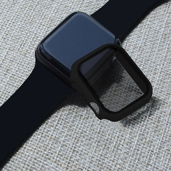 Beskyttelsesetui til Apple Watch Series 9/8/7/6/5/4/Se Privacy Skærmbeskyttelse 45Mm 41Mm 44Mm 40Mm 49Mm Hærdet Film Iwatch Låse Black 41mm series 7 8 9