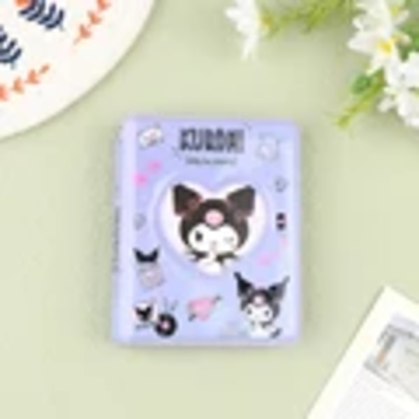 Anime Sanrio Figur Lattice Photo Album 3 Tum Kuromi Melody Cinnamoroll Fotokort Innehavare Binder Kort Idol Foto Samling Bok Kuromi 1