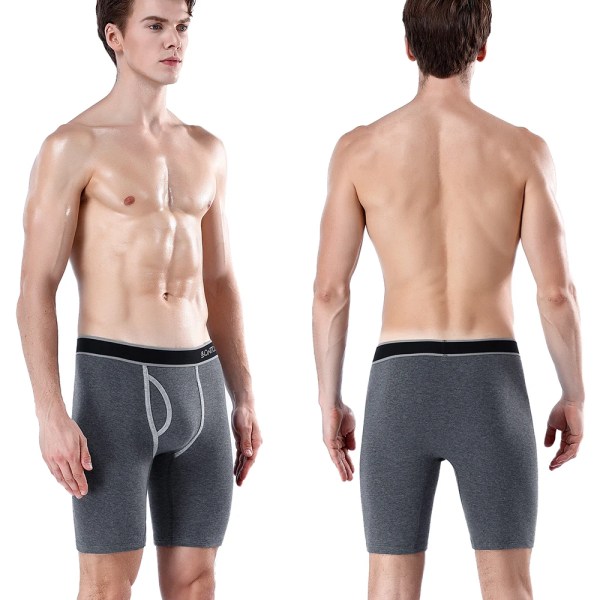 Kamouflage Långkalsonger Herr M/ Flug Boxer Bomullskalsonger Herr Trosor Shorts Man Calvin Comfortable 2020 B14 Dark Grey L