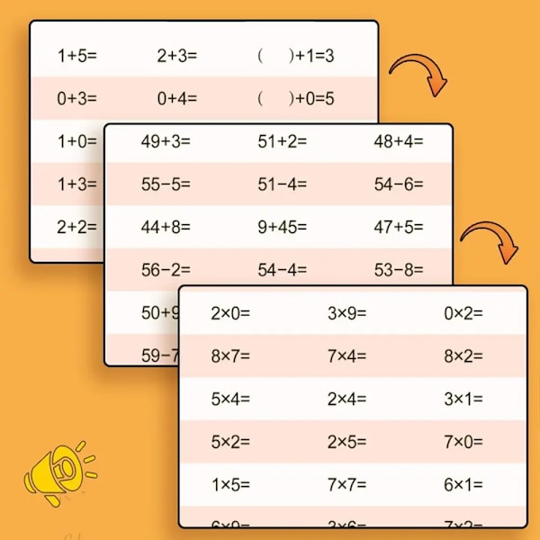 20 arkkia/kirja Aritmetiikan harjoituskirja Kirjoitettu käsin Matematiikan harjoituskirjat Nopea laskenta Matematiikan harjoituskirja Muistikirjat 06