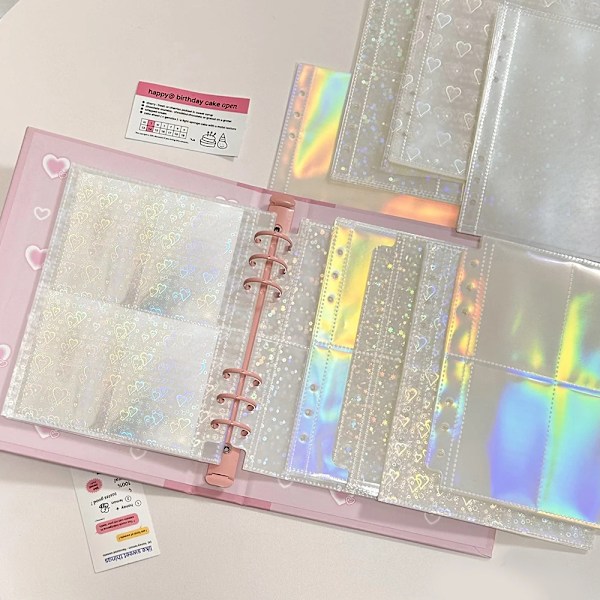 10St A5 Binder Ärmar Fotoalbum Innersida Fotokort Binder Ark Koreansk Stil Fotokorthållare Samla Böcker Ark Album 1pc