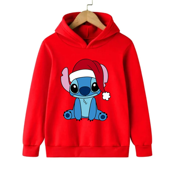 Stitch Hoodie Jul Barn Tecknade Kläder Barn Flicka Pojke Lilo and Stitch Sweatshirt Manga Hoody Baby Casual Topp 59004 130CM