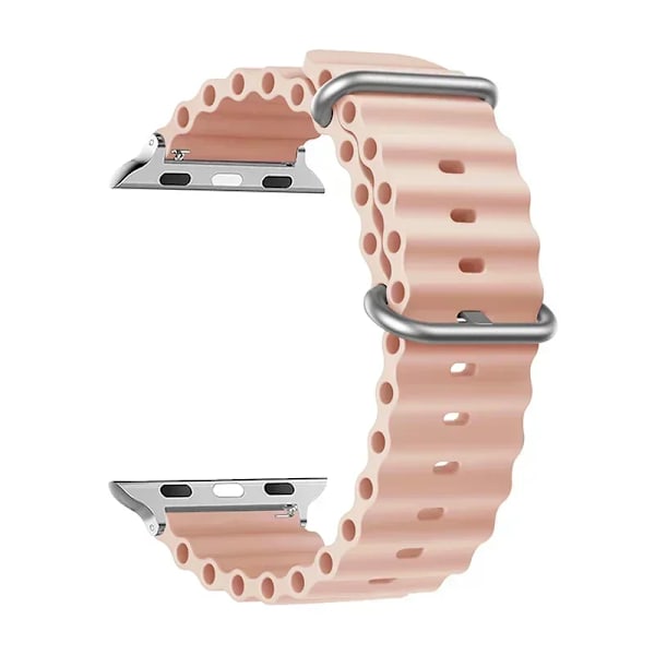 Ocean Rem för Apple Watch Ultra 49mm Band 44mm 45mm 40mm 41mm 42mm Silikon Original 1:1 Armband Övervakningsserie 8 7 6 5 4 9 Se. 04 orange 42mm 44mm 45mm 49mm