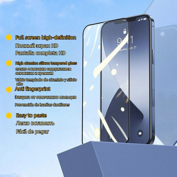 Telefonfilm för Iphone 12 Pro Max Tempered Film Iphone 14 Plus Full Screen Film IPhone13 Mini Tempered Glass IPhone 15 Film XS XR For iPhone 13 ProMax 1 Pieces