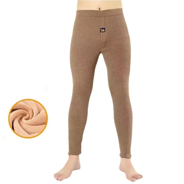 Termisk Underundertøj til Mænd Vintertøj Fleece Hold Varmt Leggings Bløde Underbukser Kan Også Bruges Som Nattøj black XL(50-60kg)