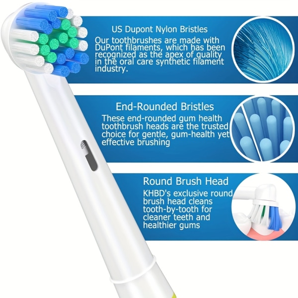 4/20 st, professionella tandborsthuvuden, elektriska tandborsthuvuden för Oral B-ersättningshuvuden 20pcs