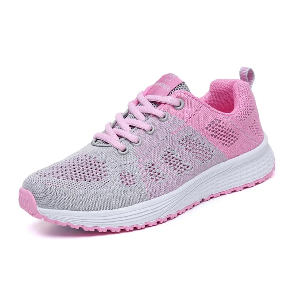 2024 Kvindesko Sommer Luft Mesh Sport Aqua Sko Udendørs Kvindernes Hurtig Tørre Vandsko Sneakers Unisex Løbesko 1721Pink grey 39