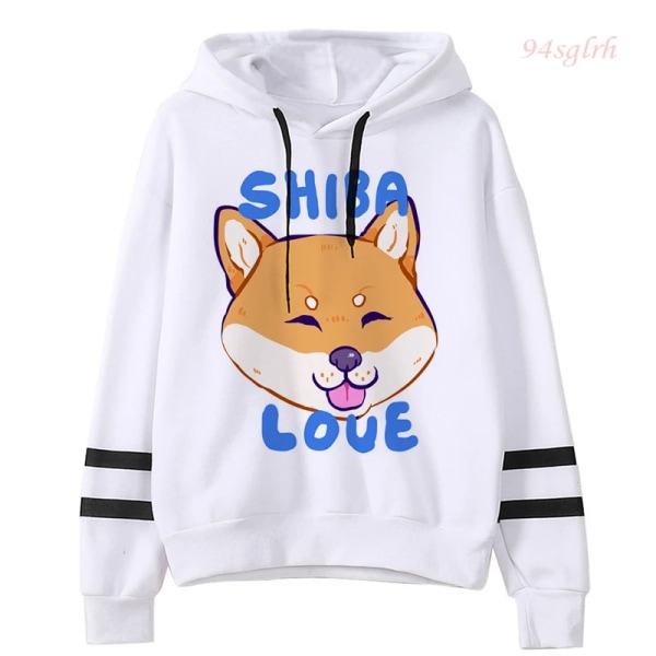 Shiba Inu Hoodie Harajuku Funny Cartoon Pullover Dam Ulzzang Söt koreansk stil Kawaii Sweatshirt Streetwear 90s Hoody Dam 798 Asian 2XL