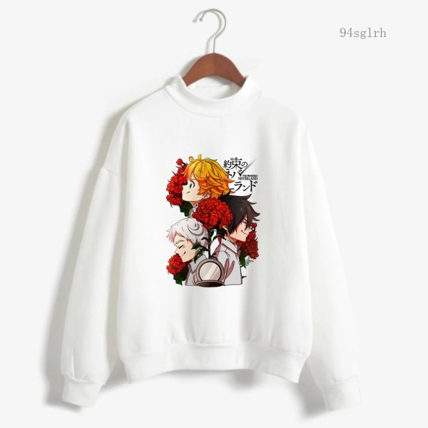 The Promised Neverland Hoodie Herr Harajuku Mode Streetwear Emma Norman Ray Kawaii Cartoon Graphic Sweatshirt Unisex Man 30963 XXL