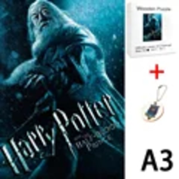 Harry Potter -puinen palapelin palikat 3D-lelut Aikuisille palapeli Lapsille Opetuslelut Lapsille Opetusmalli Aivoriihi TT-CFANG-6416-A3-BH