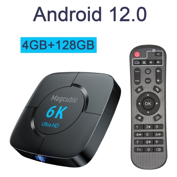 Transpeed Android 12.0 TV Box EU Plug Voice Assistant 6K 3D Wifi6 2.4G&5.8G 4GB RAM 32G 64G Media Player Mycket snabb Box Top Box