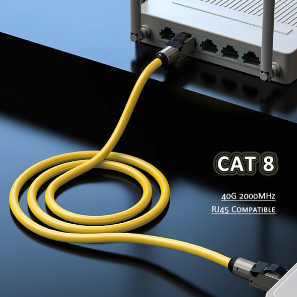 Linkwylan-kabel för anslutning av Ethernet Premium RJ45, patch réseau pre-politique, SFTP Cat8 40GBit Cat7 Cat6a 10G Cat 7 10Gbps 1.5m