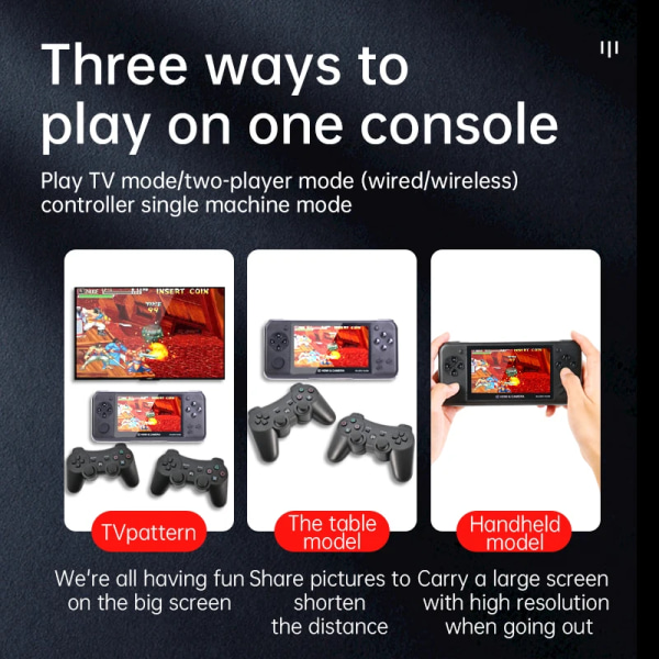 XY-10 horisontell skärm 4,3-tums handhållen spelkonsol, retroklassisk PSP, elektronisk spelkonsol, musik multimediaspelare black