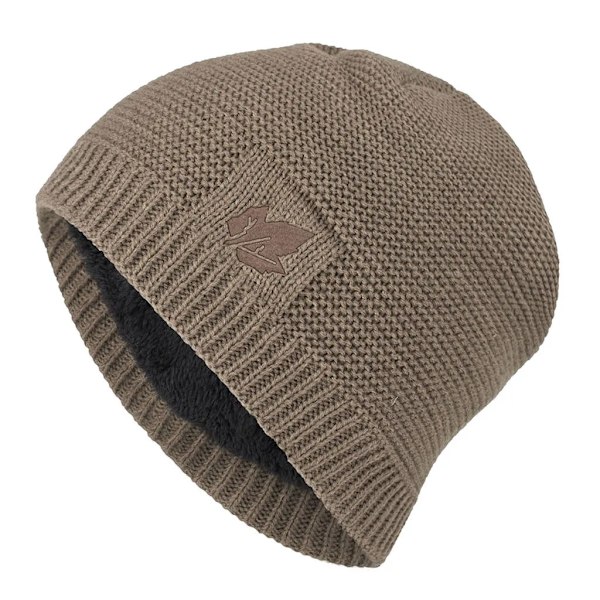 Ny Unisex Fleecefodrad Beaniehatt Stickad Ull Varm Vinterhatt Tjock Mjuk Stretchhatt För Män Och Kvinnor Modehattar & Hattar GRAY